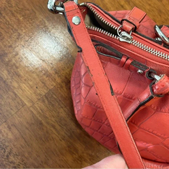 Coach Madison Sophia Croc Embossed Leather Satchel Crossbody Shoulder bag purse - Picture 3 of 16